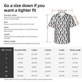 thumbnail image 2 of Hawaiian Shirt For Men, Black White Wave Pattern Summer Shirts For Men, Mens Button Down Short Sleeve Shirt, 2 of 8