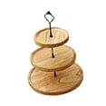 thumbnail image 5 of deevoka Cupcake Stand Dessert Tray Kitchen Supplies Tabletop Centerpiece Cookie Rack for wood, 5 of 9