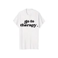 thumbnail image 1 of Camiseta gráfica "Go to Relax" - Conciencia sobre la salud mental, diseño divertido y de apoyo, manga corta, cuello redondo, corte informal para mujer, color blanco, 1 of 6