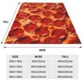 thumbnail image 3 of Pizza Blanket Gifts for Kids and Adult Pizzas Food Lightweight Soft Warm Cozy Pepperoni Pizzas Blankets for Teen Boys and Girls Bed Sofa Home Decor 80"x60", 3 of 6