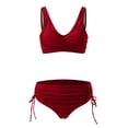 thumbnail image 2 of New & Trending NMMUED Bikini Sets for Women, String Bikini, Full Coverage Bikini, Bathing Suit for Women Bikini, Mid Rise Bikini Sets for Women, Wine L, 2 of 6