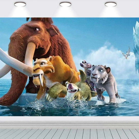 Ice Age school Backdrop Taspestry Banner Party Supplies Background Poster Decor Decorations