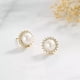 thumbnail image 5 of Cadena Dije Y Aretes Flor Perlas Rio Swarovski Oro 14k Lam dorado Unitalla, 5 of 5