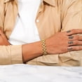 thumbnail image 4 of JeenMata Curb Chain Link Iced Bracelet in Yellow - Watch Strap Desgin Bracelet -Jewelry Gift for Men, 4 of 5