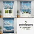 thumbnail image 3 of Tie Up Curtains for Windows Beach Waves Valance Adjustable Balloon Curtain Blue Sky Cloud Window Tie Up Shades for Kitchen Living Room Bedroom Privacy Curtain Drape 34x45 Inch, 3 of 9