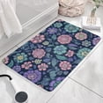 thumbnail image 3 of Pioneer Flower Floral Print Flannel Non Slip Door Rugs,Washable Door Mats Indoor,Decorative Door Mats,Dirt-Resistant and Absorbent Doormat for Entrance,Bedroom,Kitchen,Bathroom,23.5"x16", 3 of 5