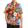 thumbnail image 2 of Blusas con gráficos de flores coloridas para hombres, ropa con estampado floral 3D brillante, camisas de playa, estética de vacaciones, Y2k, camisetas de manga corta para niños, 2 of 5