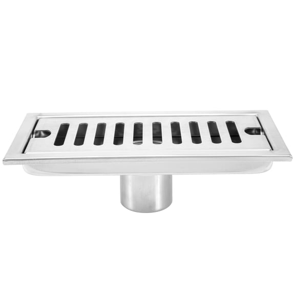 Rectangular Linear Shower Floor Drain Long Linear Drainage Channel Drain for Hotel Bathroom Kitchen Floor 20cm