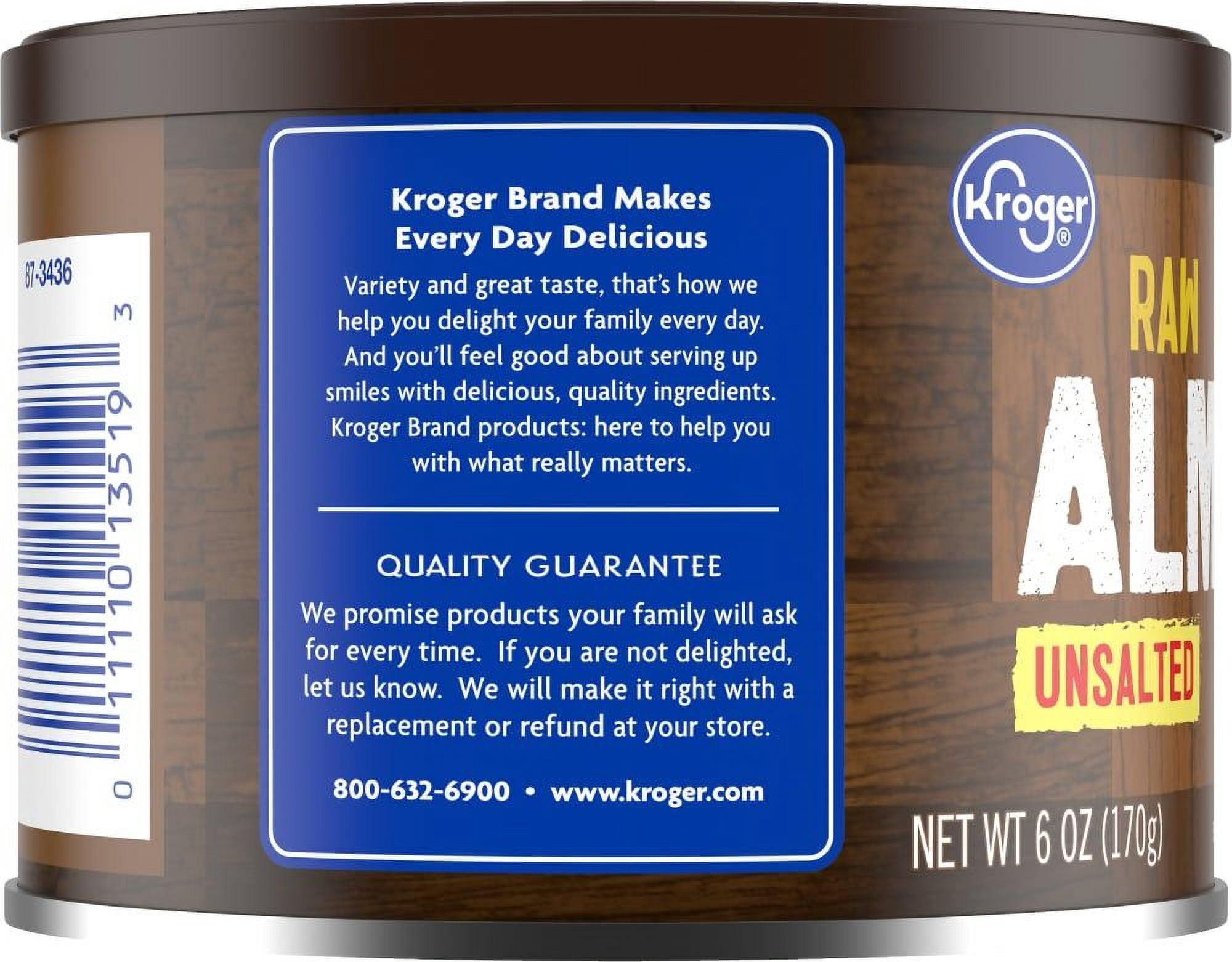 KR Raw Unsalted Almonds 6 oz - Pack of 3
