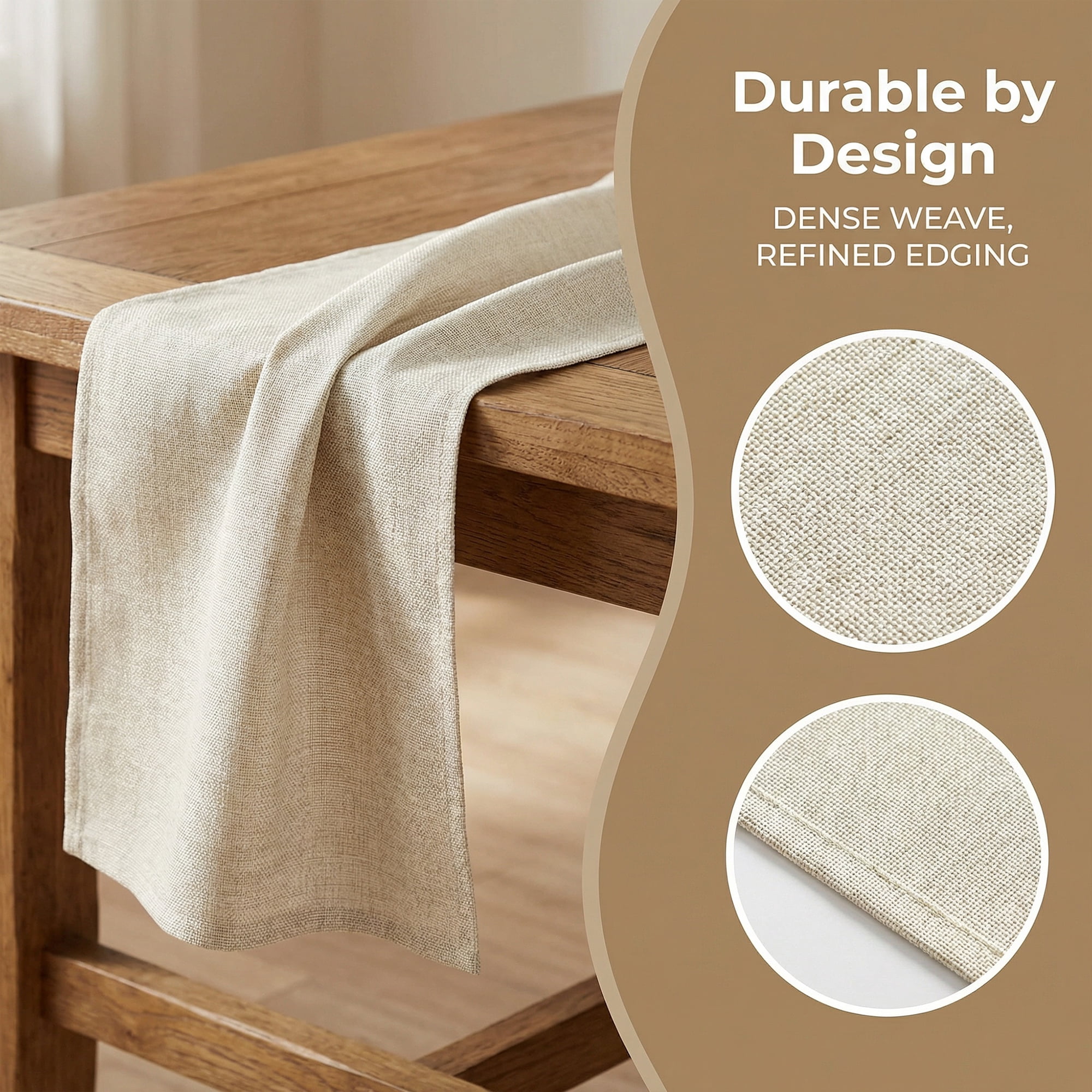 Unique Bargains Birthday Decorations Washable Kitchen Runner Beige 11.8x55.1in