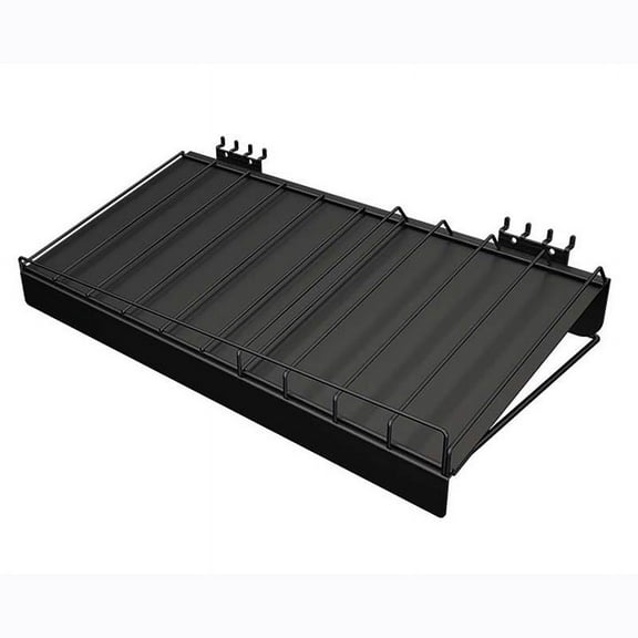 24 in. W X 12 in. D Black Steel Shelf 1 pk