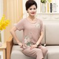 thumbnail image 1 of REDHOTYPE Nouveau Coton Lin Femmes Cool Portable Mode Pyjamas à Manches Courtes Homewear Grande Taille Pyjamas Set XL-4XL Homewear, 1 of 2