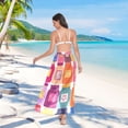 thumbnail image 7 of FORMRS Womens Long Sarong Beach Wrap Semi-Sheer Bikini Skirt Bathing Swimsuit Cover Up, Colorful Jars, 7 of 7