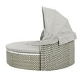 thumbnail image 5 of Glavbiku 64.1" Outdoor Wicker Round Daybed with Cushions,Rattan Sofa Bed with Lift Table,Gray, 5 of 13