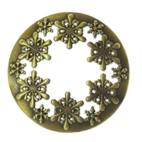 Candle Toppers Scented Candles Cover,Candles Gifts for Women,Help Jar Candles Melt Evenly Snowflake Bronze 7.8cm