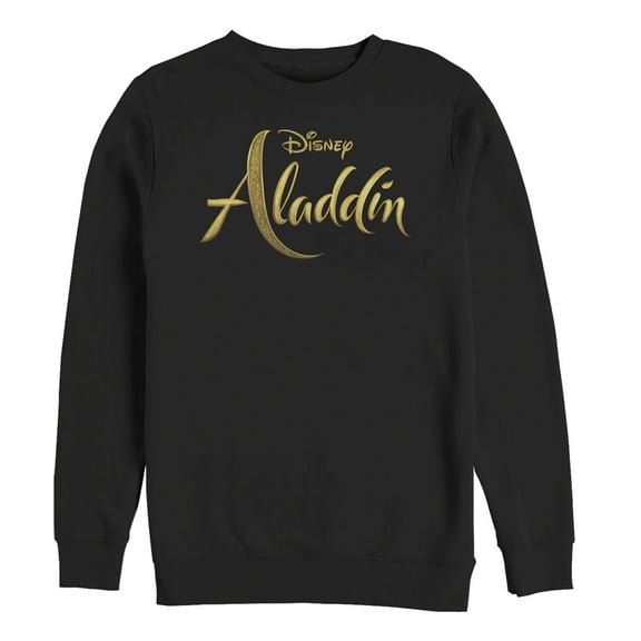 Men's Aladdin Script Logo  Sweatshirt Black 3X Large