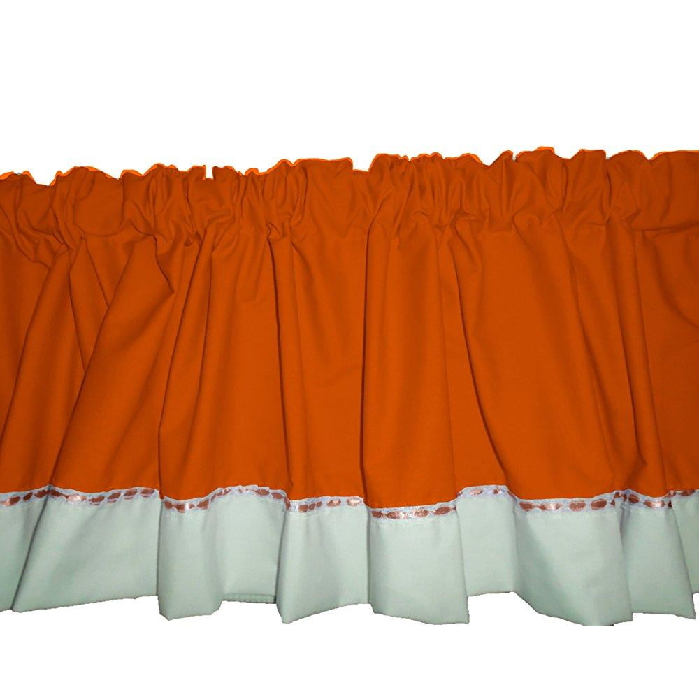baby doll bedding regal window valance, orange