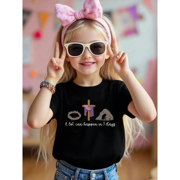 A Lot Can Happen In 3 Days Gift for a Christian Easter Day Kids T-Shirt Graphic T-shirts for boys and girls