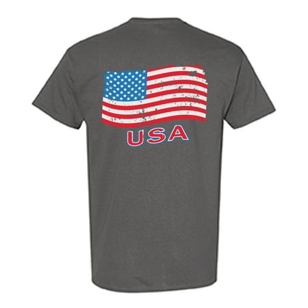 Awkward Styles Memorial Day Pro America T shirt for Men Stripes and Stars American Flag Cute Men T Shirt Gifts Pro America Lovers T shirt for Him USA Flag Gifts USA Print on the Back Only