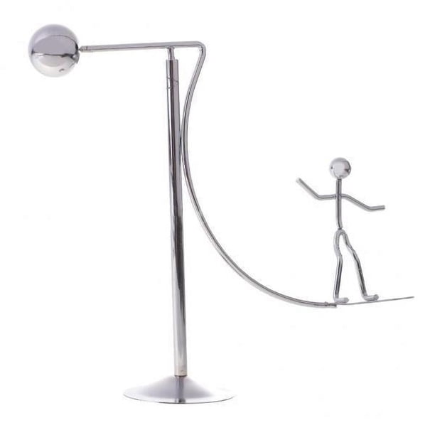 Swing Men Art Craft,Arte equilibrio física juguete mesa de escritorio niños ,física ciencia juguetes newtons cuna acero real,gadgets adornos antiestrés adultos magnético,péndulo juego