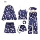 thumbnail image 5 of Jumpingount Conjunto de ropa de dormir azul para mujer, rutina relajante y acogedora para dormir, conjunto de ropa de dormir informal para mujer Pijama METRO, 5 of 6