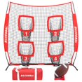 thumbnail image 1 of Red de fútbol con base de portería de 6 x 6 pies para lanzar con accesorios, 1 of 8