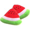 thumbnail image 3 of juguete para mascotas, silbador masticable de peluche, bola triangular de algodón con forma de cachorro de sandía., 3 of 4