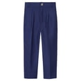 thumbnail image 2 of Kogui Boys School Uniform Pants Boys Dress Pants for Kids Flat Front School Uniform Slacks Chino Pants with Adjustable Waist Casual Pants Size 13-14 (Blue,13-14 Years), 2 of 5