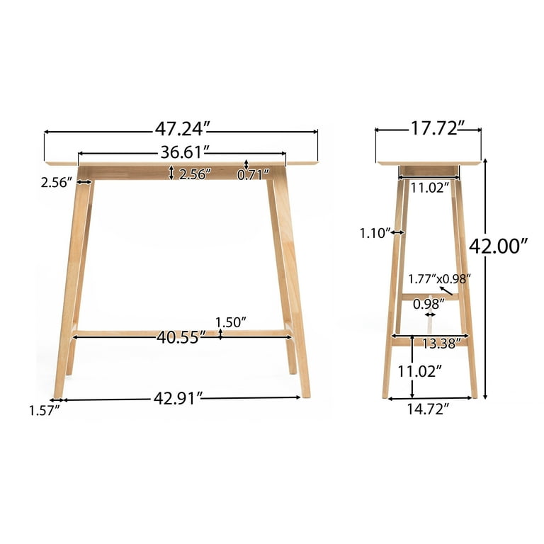 Oak bar table online and stools