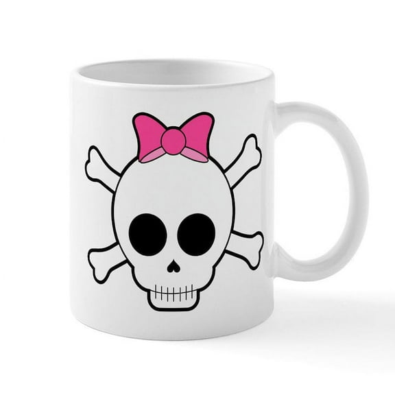 CafePress - Skull And Crossbones - 11 oz Ceramic Mug - Novelty Coffee Tea Cup