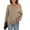 Khaki, variant on Asklazy Women's Long Sleeve Crew Neck Knitted Pullover Sweater,Khaki,S