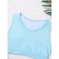 thumbnail image 6 of MSemis Kids Girls Active Set Racer Back Tank Top Booty Shorts Gymnastics Dancing Outfits Pop Art Blue 7-8, 6 of 6