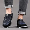 thumbnail image 7 of Fashionable Casual Men's Leather Shoes, Color-Blocked, Slip-On, Large Size, 7 of 7
