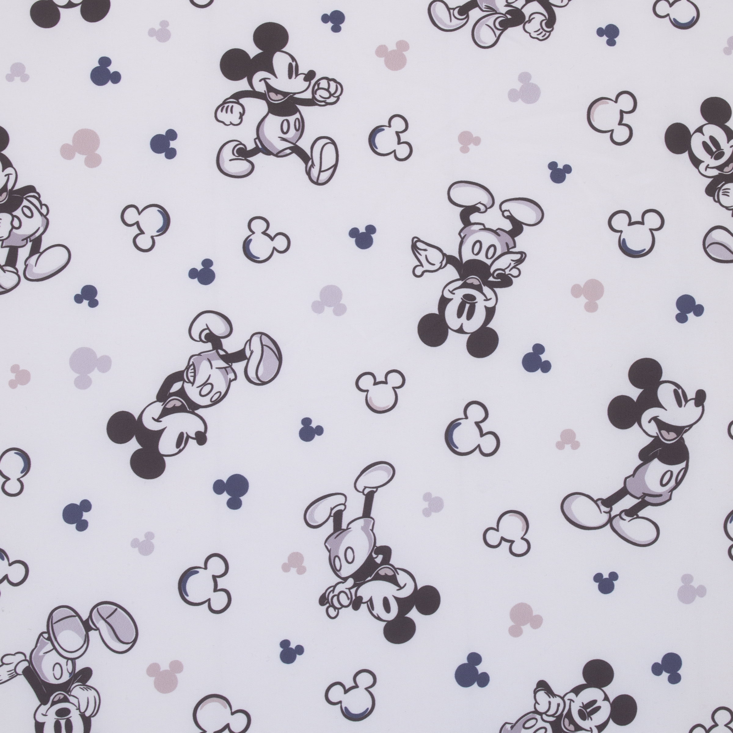 Disney Mickey Mouse Gray, Black, and White Fitted Crib Sheet