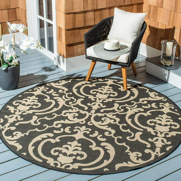Safavieh Courtyard Collection CY2663-3908 Black and Sand Indoor