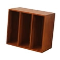 thumbnail image 4 of Luzkey Book Holder Display Shelf Wood 3 Grid Unique Vertical Magazine Rack Magazine File Holder for Work Stationery Children'S Rooms S, 4 of 6