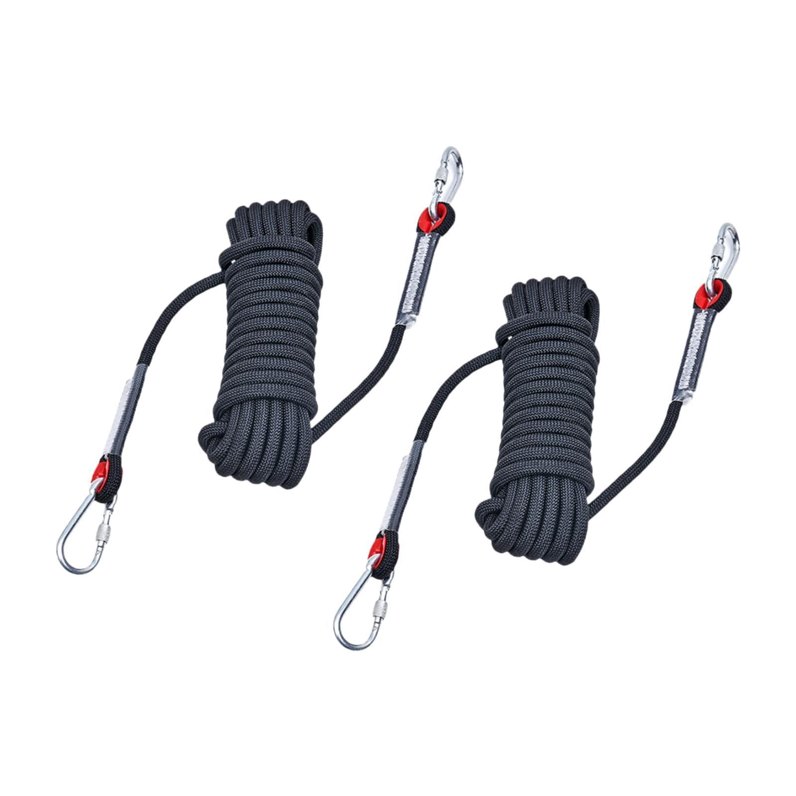 GARENDE Climbing Rope, Parachute Rope, Outdoor Accessory Wear Resistant Compact with Buckle Static Rock Climbing Rope Rappelling Rope 20 M