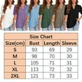 thumbnail image 2 of Askfv Womens Short Sleeve T Shirts V Neck Casual Tops Puff Sleeve Work Tunic Blouses, 2 of 4