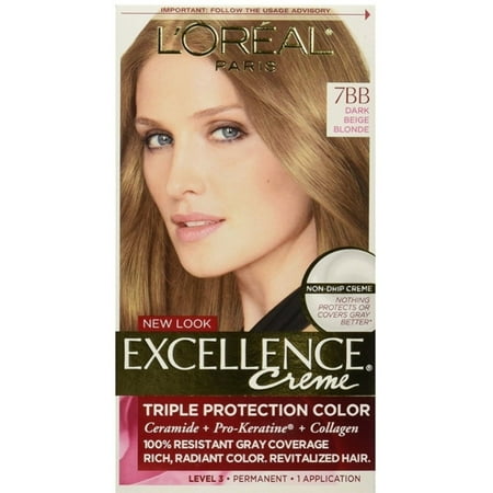 4 Pack L Oreal Paris Excellence Creme 7bb Dark Beige Blonde