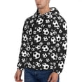 thumbnail image 2 of Hoodies for Men - soccer Football black Long Sleeve Comfrt Men'S Fashion Hoodies & Sweatshirts, Sweatshirts for Men Hoodies Pullover Clothing Clothes with Pouch, 2 of 7