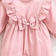 thumbnail image 4 of Newborn Infant Baby Girl Fall Jumpsuit Letter Embroidery Romper, 4 of 4