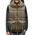 thumbnail image 4 of Durtebeua Men's Lightweight Puffer Vest, Outdoor Windproof Sleeveless Jacket for Hiking Travel Z11-Khaki,2XL, 4 of 6