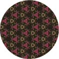 thumbnail image 1 of Ahgly Company Tapis d'Intérieur Lavables en Machine, Ronds, Marron Chocolat, Ronds de 3', 1 of 7