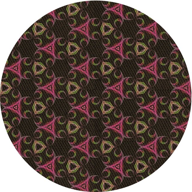 Ahgly Company Machine Washable Indoor Round Transitional Chocolate Brown Area Rugs, 3' Round