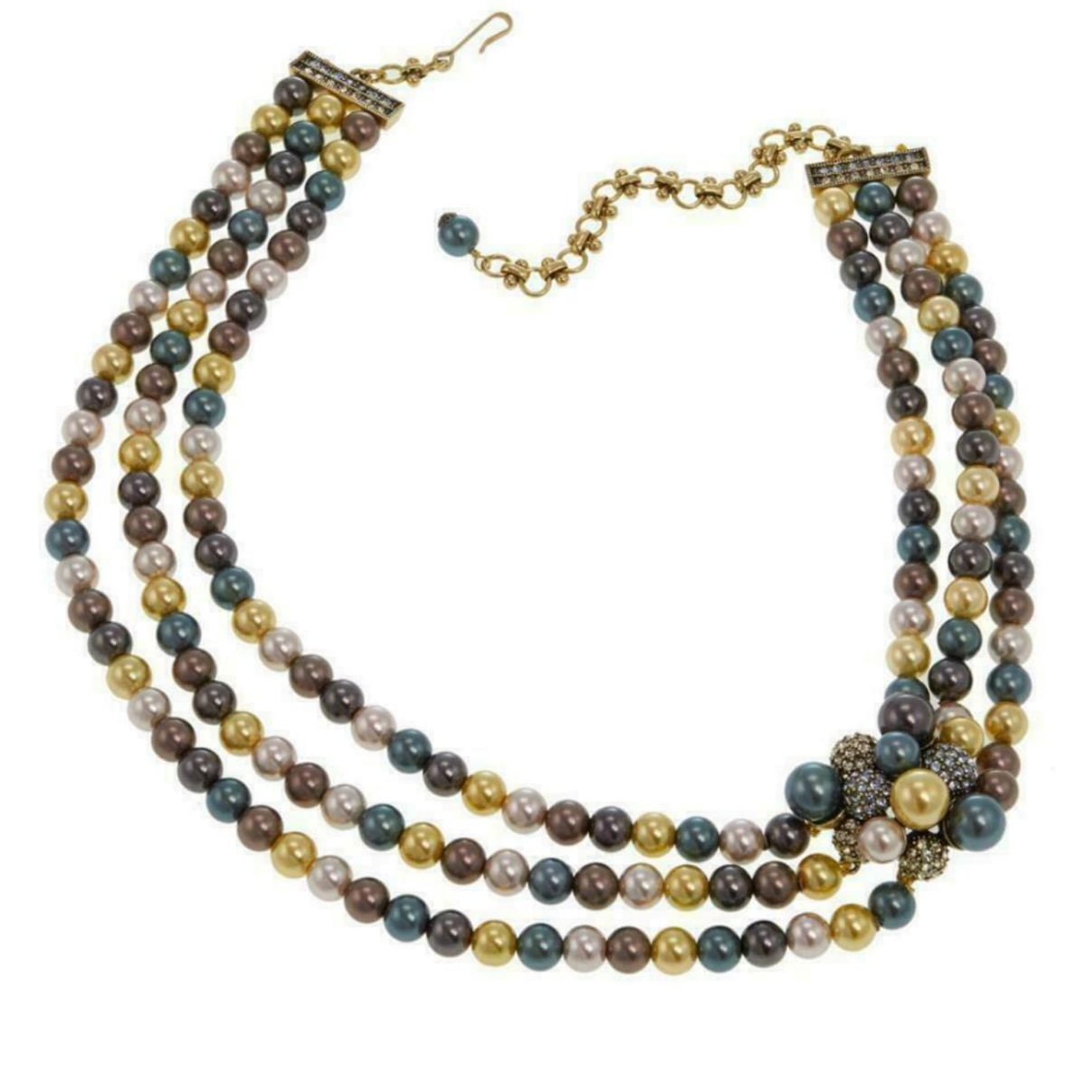 Heidi Daus SWAROVSKI Crystal 6 Strand Necklace ~ Captivating Cluster ...