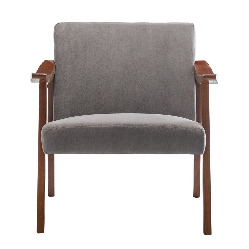 US Pride Furniture Gopal 27.2" Wide Velvet Accent Chair, Grey