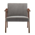 thumbnail image 2 of US Pride Furniture Gopal 27.2" Wide Velvet Accent Chair, Grey, 2 of 5