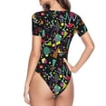thumbnail image 4 of Naloa Colorful Geometric Figures Women's Short-Sleeved Onesie, One-Piece Swimsuit for Parties, dates, clubs - XX-Large, 4 of 9