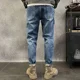 thumbnail image 4 of Pantalones vaqueros ajustados para hombre con bolsillos, pantalones vaqueros para hombre, moda coreana, novedad de verano, estilo coreano, algodón suelto, estilo 2024, talla XS, 4 of 5