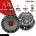 thumbnail image 6 of 5 Core 6.5 Car Audio Speakers with Bullet 500 W 8 Ohm Mid-Range Loudspeaker MR 6.5 BLT R 8oHM, 6 of 35